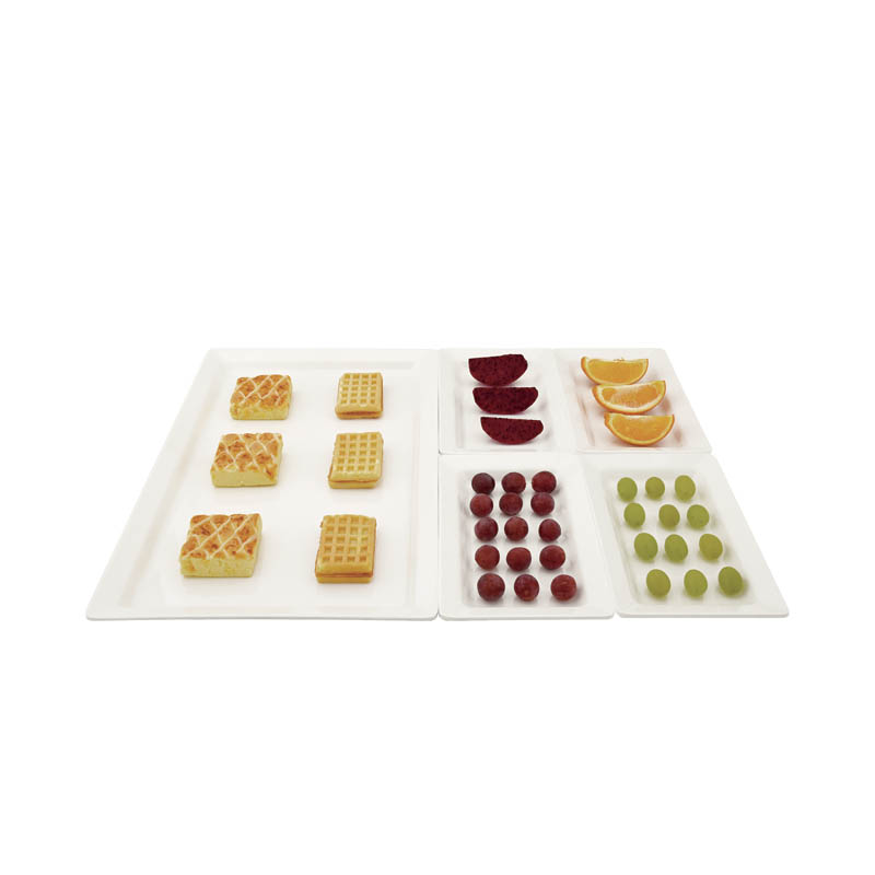 Melamine Food Tray 1/3 GN Plastic Rectangular Buffet Server Gastronorm Food Display Tray