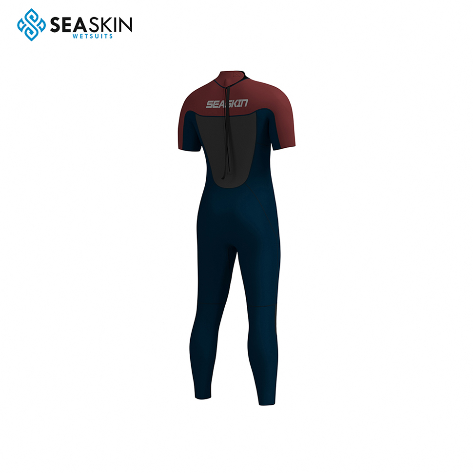 Pria seaskin jas basah kembali zip di air dingin selam selam selam 3mm neoprene wetsuit