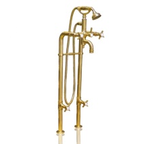 Brass Free Standing Claw Foot Tub Filler with Hand Shower