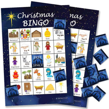 Custom High-Quality Tear-Off Bingo Card Game for Christmas