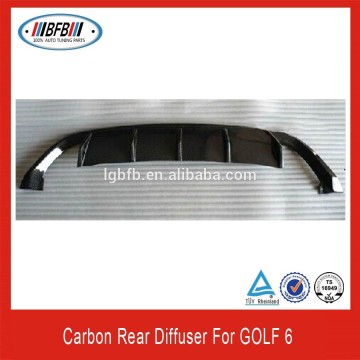 Auto rear bumper carbon fiber rear diffuser for vw golf6