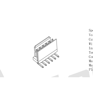 2,54 mm Pitch 90 ° Wafer de linha única Conector AW2547R-NP-X