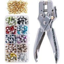 Portable Hand Press Eyelet Grommet Plier Punch Tool