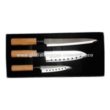 Wholesale Filet and Santoku Knife Set, Made of Stainless Steel