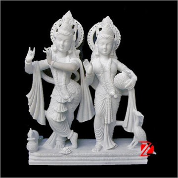 marble stone rada krishna statue