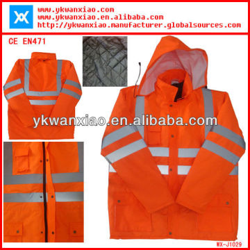 reflective Orange Jacket with waterproof ,Orange reflective Jacket with Hi Vis ,