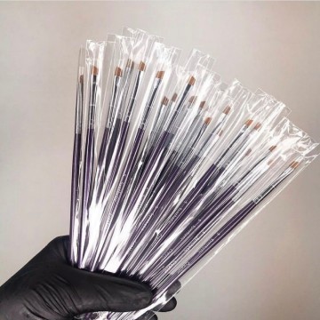 Custom Logo Eyebrow Flat Thin Brush - Double Sided Brow Brush