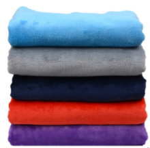 100% Polyester Flannel Shining solid Knitting Fabric