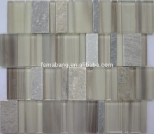 MBS5014 Factory direct sale product multi size hand paint glass and stone mosaic tile