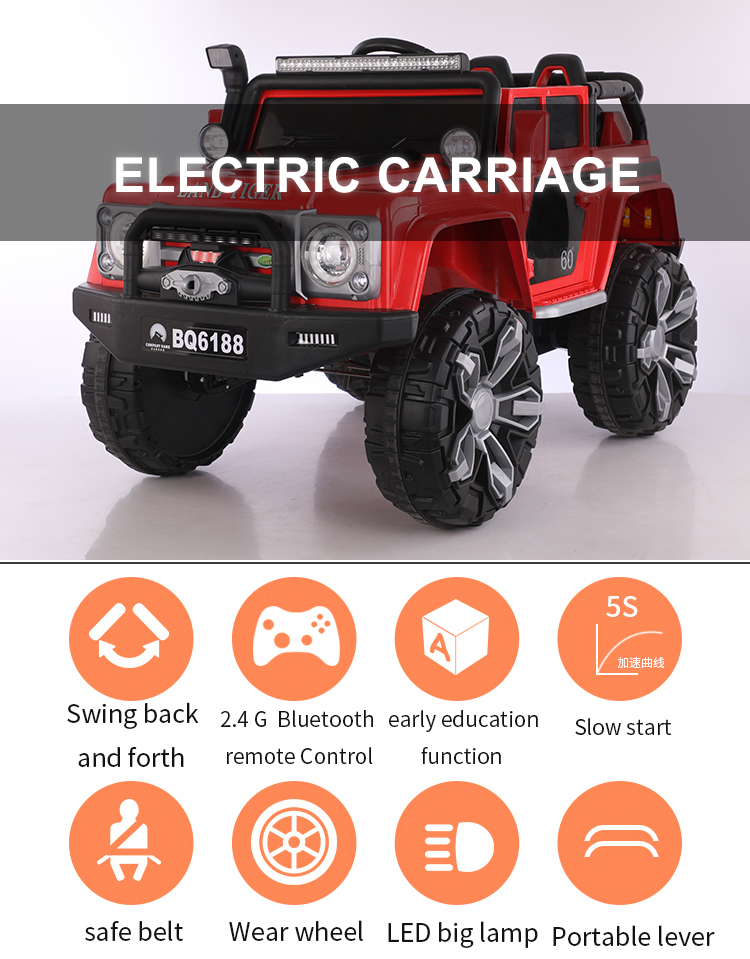 New design electric car for children kids with four-wheel drive motor