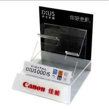 Custom Shop Camera Acrylic Tabletop Stand, Point of Sale Display