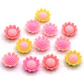 Divers mini breloques en résine en forme de tournesol pour l&#39;artisanat à la main perles décoratives Slime filles accessoires de cheveux perles