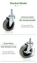 3"4"5" Caster wheels hand trolley wheels TPR casters rubber wheels castor