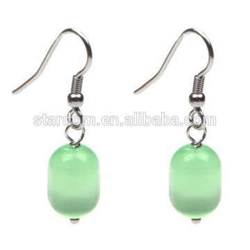 Beautiful Green Opal Hook Earrings for Girls