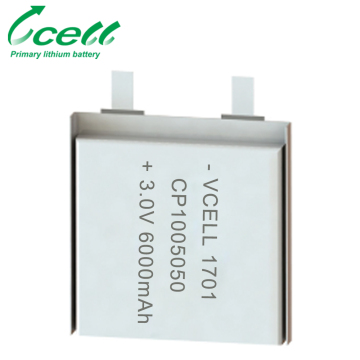 3V 6000mah LiMnO2 soft cell CP1005050 Lithium Thin Cell Battery
