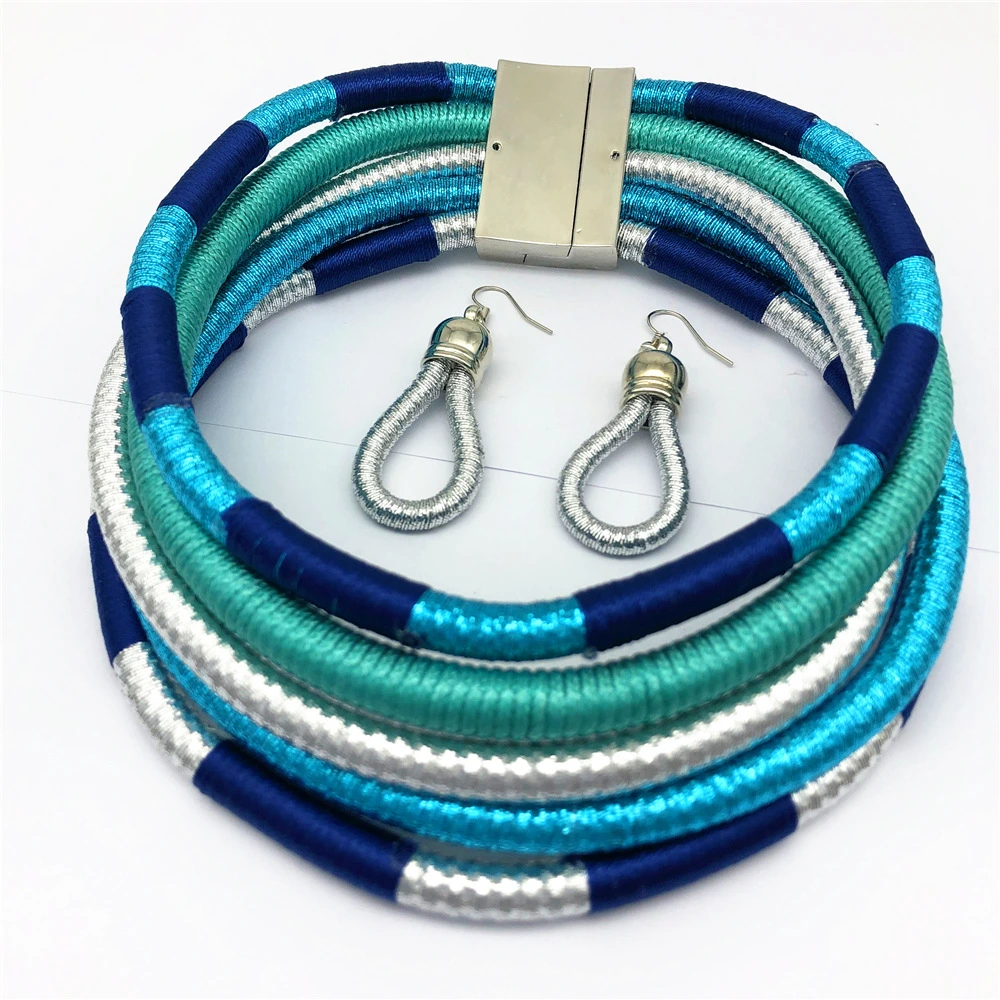 Multilayer Braided Necklace Set