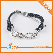 High Quality Fashion Jewelry Infinity Bracelet Leather Bracelet