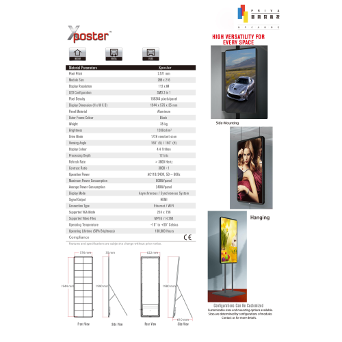 LED Poster Screen Display Advertising