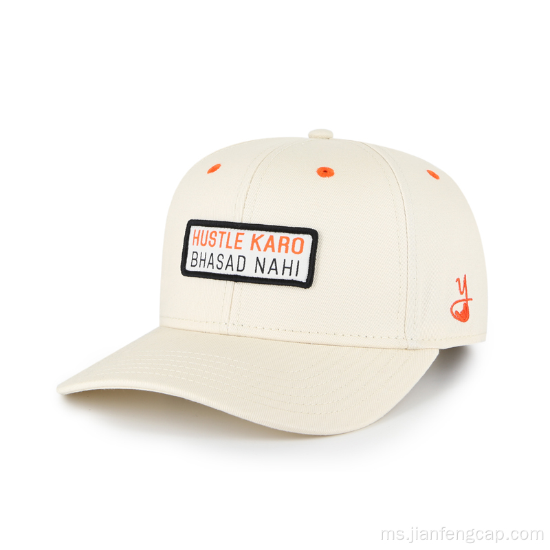 Topi besbol kapas tenunan label tenunan