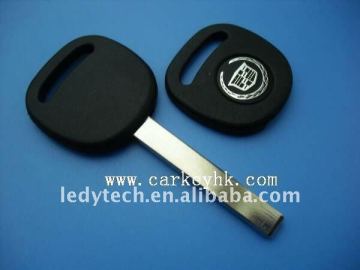 Cadillac transponder key shell with flat blade