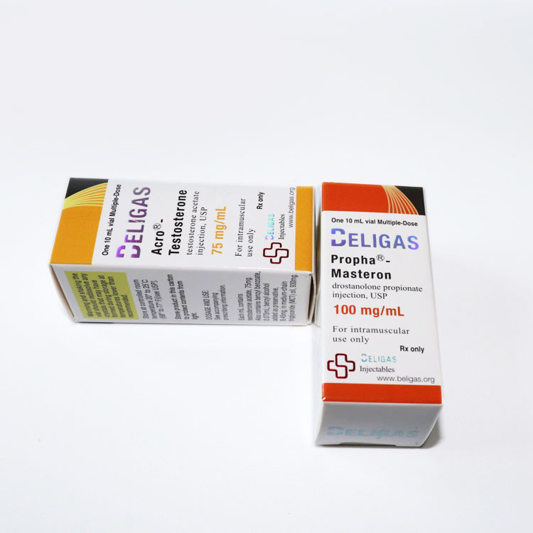 Custom wholesale pharmaceutical package 10 ml vial steroids box
