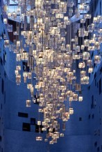 Raindrop staircase chandelier modern style lamps