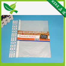 PP sheet protector punch pocket