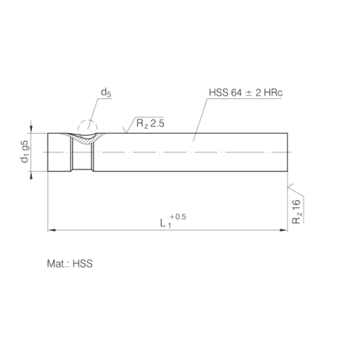 Light Duty Ball-lock Ponsen HSS WS HWS Materiaal