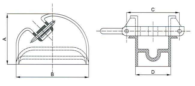 Japanese-style cast steel guillotine chain brake