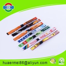custom event fashional woven wristbands wholesale