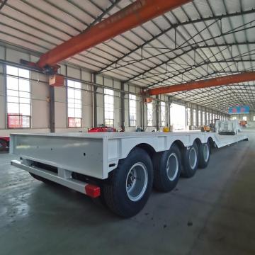 4 Axles Low Flatbed 80 Ton Goosneck Trailer