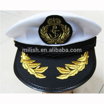 Stock wholesale & Party Carnival White Custom Navy Captain hats MHH120