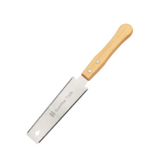 Double-sided saw with wooden handle