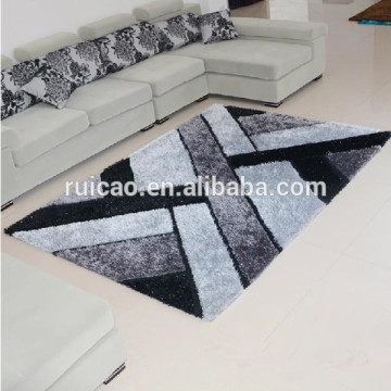 100% polyester silk shaggy carpet rug