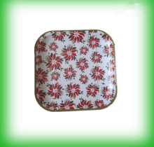 Enamel square dinner plate