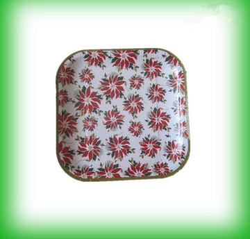 Enamel square dinner plate