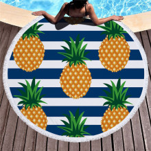 Reactive Print Large Round Microfiber Beach Towel