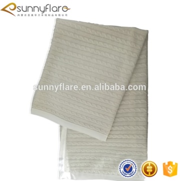 high quality softy cashmere cable knit baby blanket