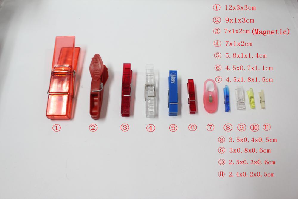 Mini Plastic Colorful Windproof Spring Clip 