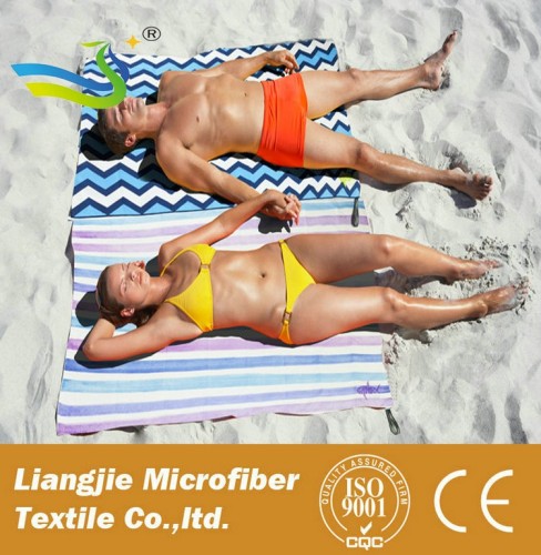 Best selling custom antibacterial digital printing beach towel