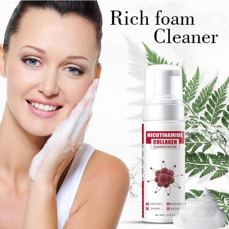 Organic Amino Acid Face Pore Oil Acne Cleansing Makeup Bubble Private Label Foam Facial Wash Cleanser