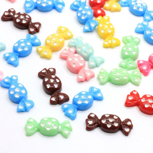 23mm Liebe Miniatur Polka Dot Candy Resin Cabochons mit flachem Rücken für die Telefondekoration DIY Craft Scrapbooking