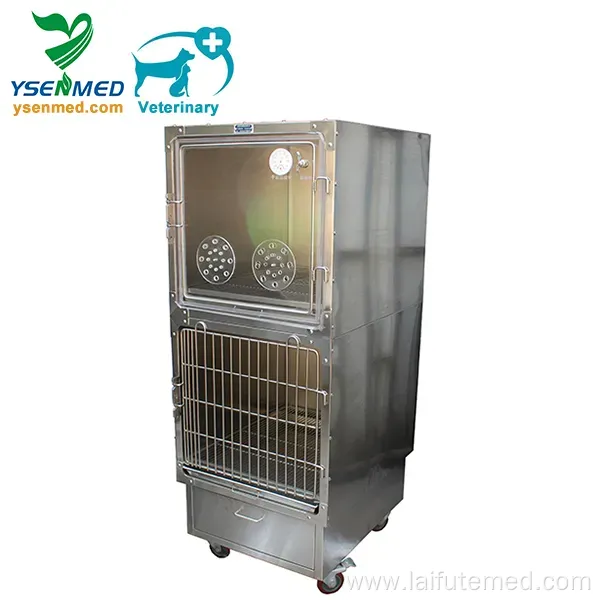 Ysvet601b Medical Vet Pet Animal Stainless Steel Dog Oxygen Cage