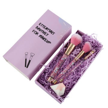 Caixa de presente de embalagem de maquiagem rosa dobrável personalizada
