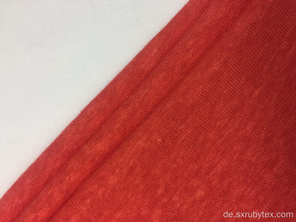 Leinen Polyester Single Jersey Solid Fabric