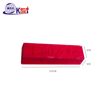 Red polishing compound buffing