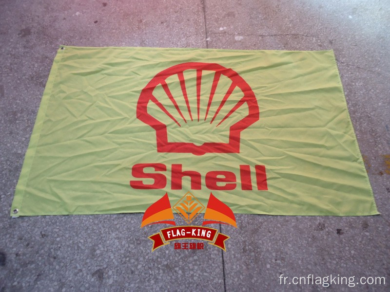 Drapeau de logo de marque d&#39;huile moteur série Shell Rimula bannière d&#39;huile de polyester taille 90X150CM bannière Shell