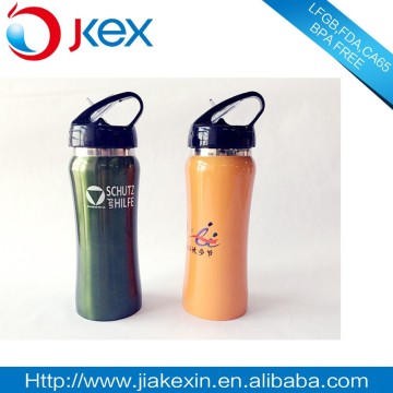 FDA Approved single wall suction nozzle handled stainless steel sports bottle