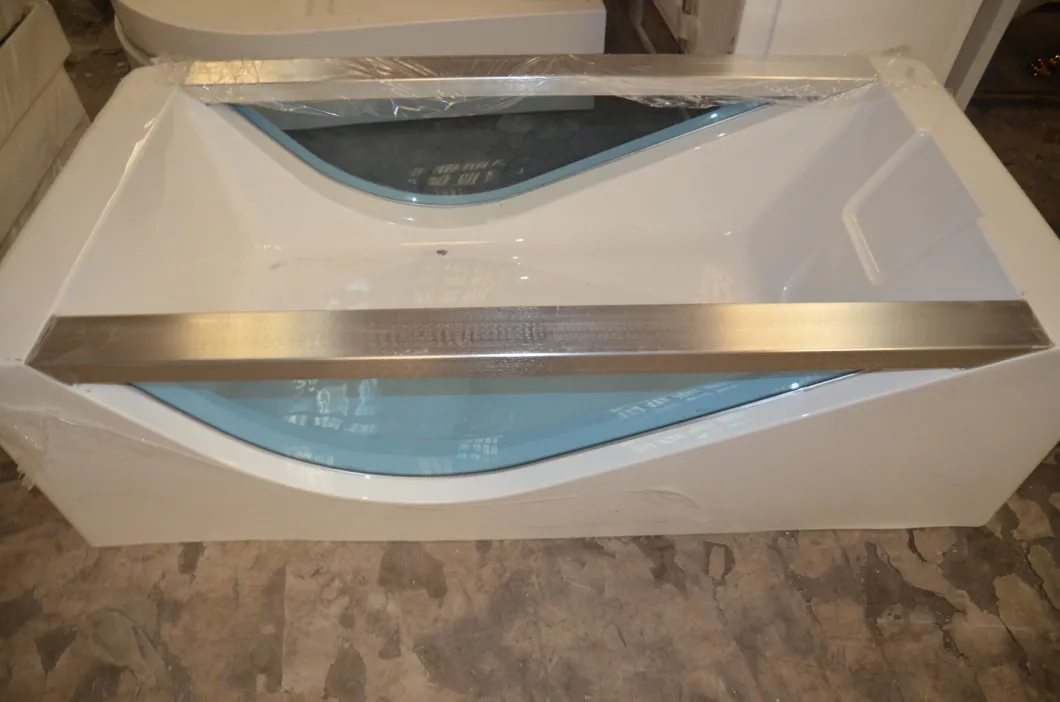 American Standard One Person Tempered Glass Sides Japanese Bathtub Freestanding