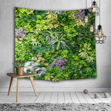 Green Plants Wall Tapestry Leaves Forest Nature Tapestry Wall Hanging for Livingroom Bedroom Dorm Home Decor